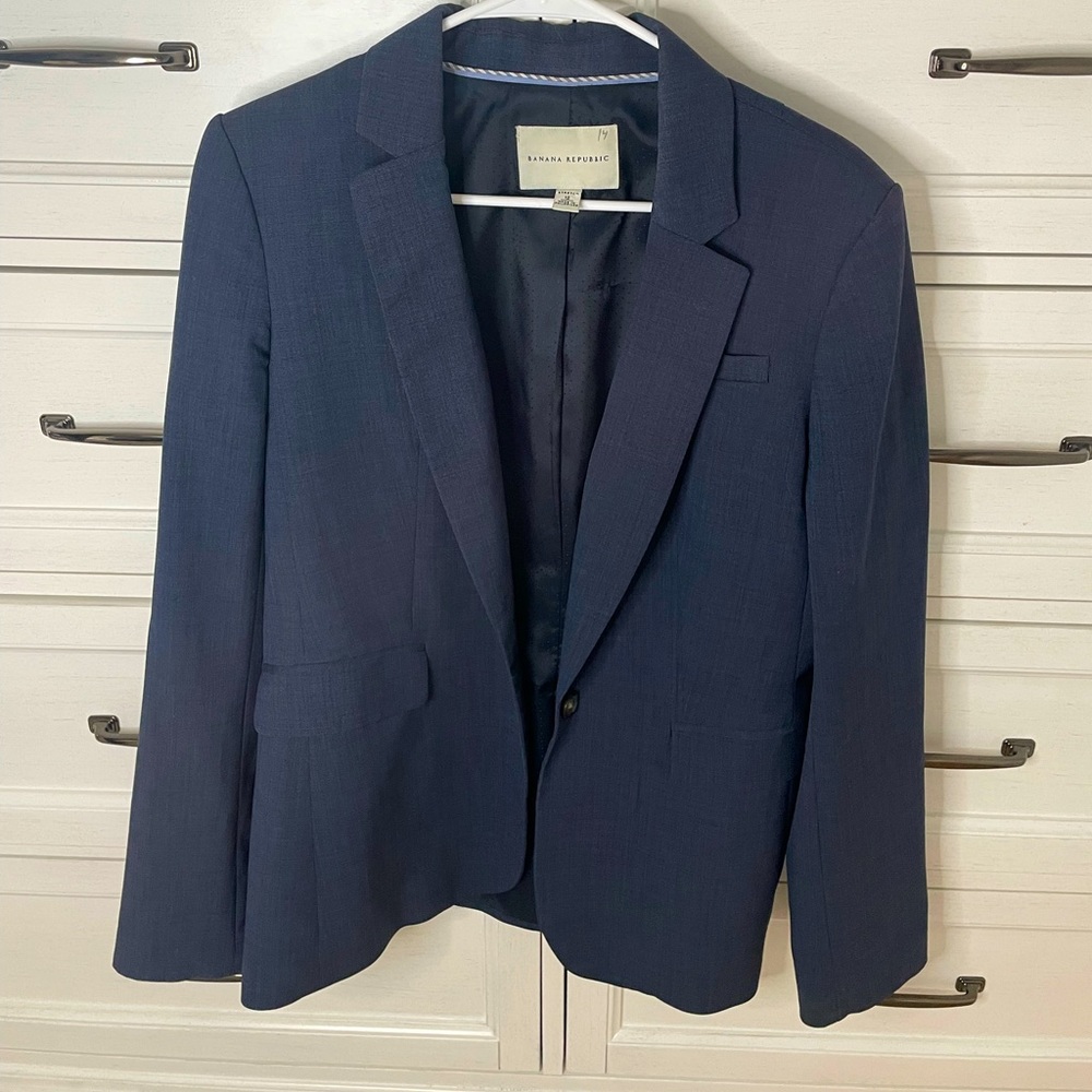 Banana republic wool stretch blazer